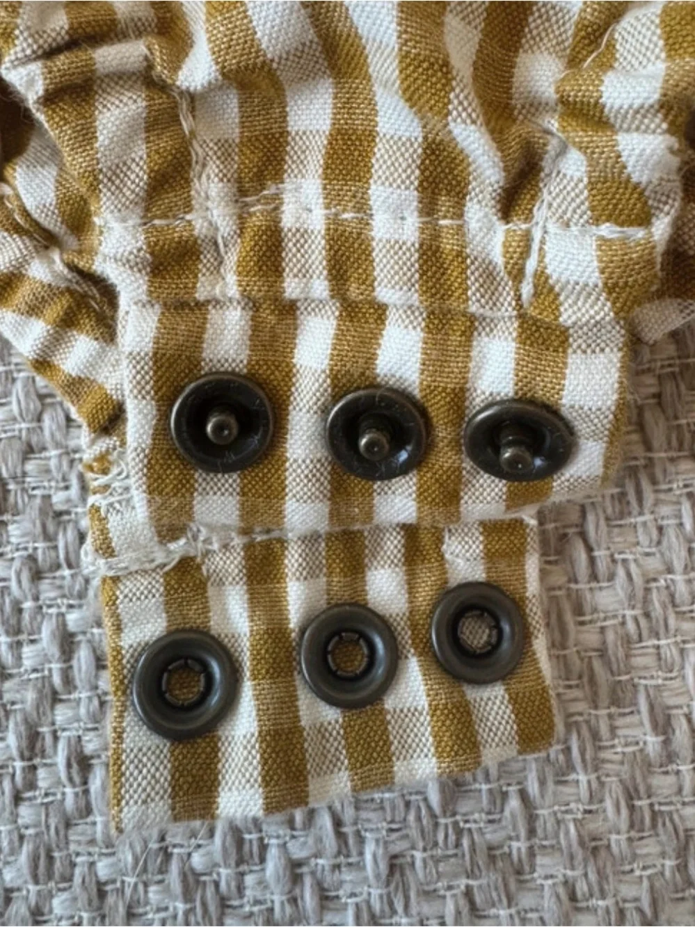 Pehr gingham long sleeve one piece 12-18m